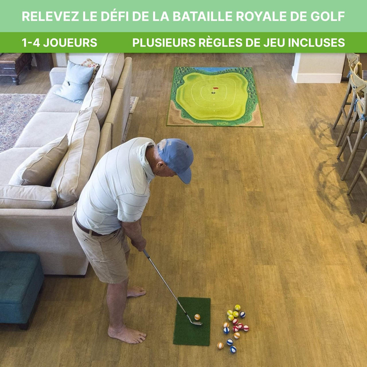 Mini Golf robuste et portatif pour jouer en extérieur ou intérieur