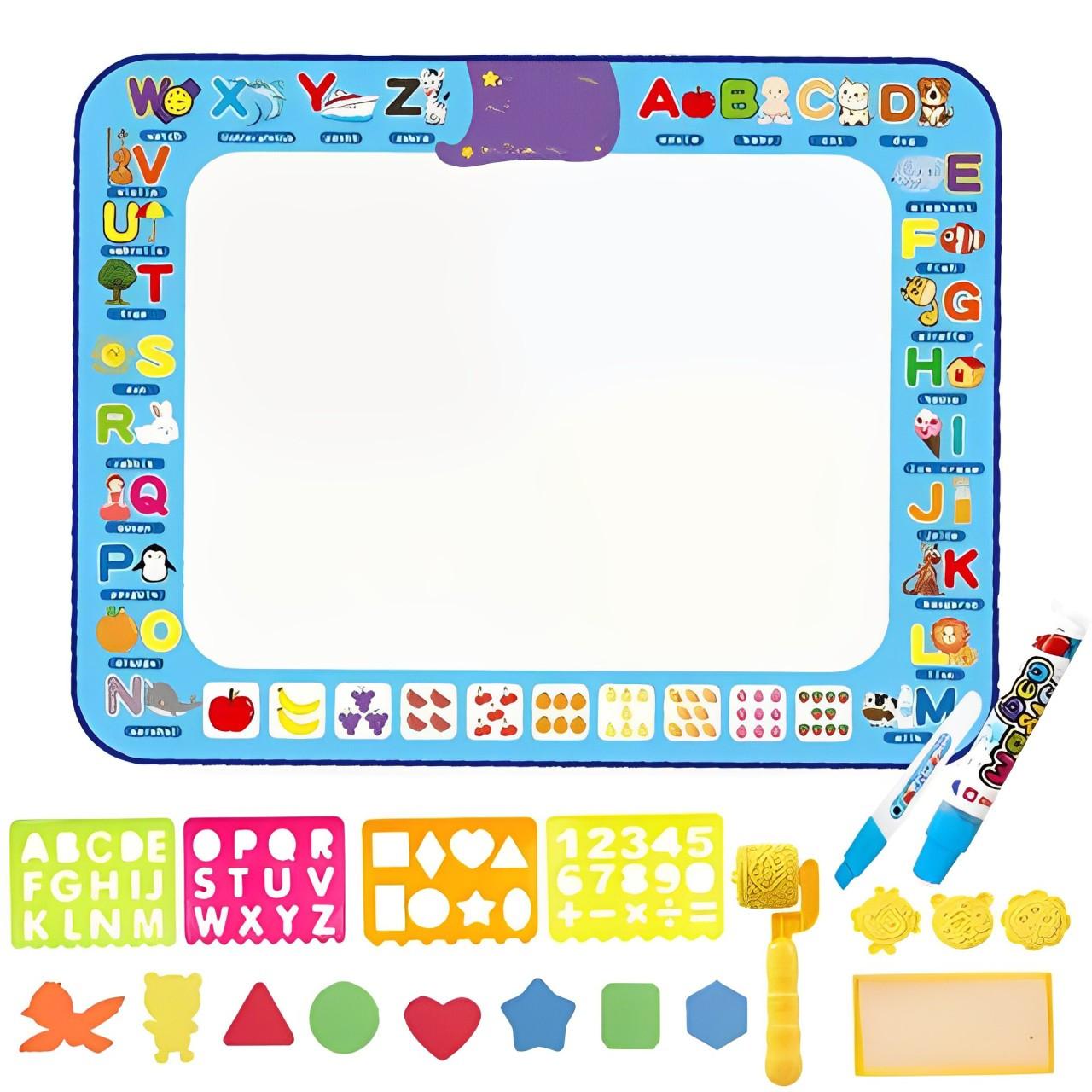 AquaDoodle Petit Ours Brun - Tapis De Dessin à Eau Géant 75x75 Cm - Jouet Sans Tache Réutilisable