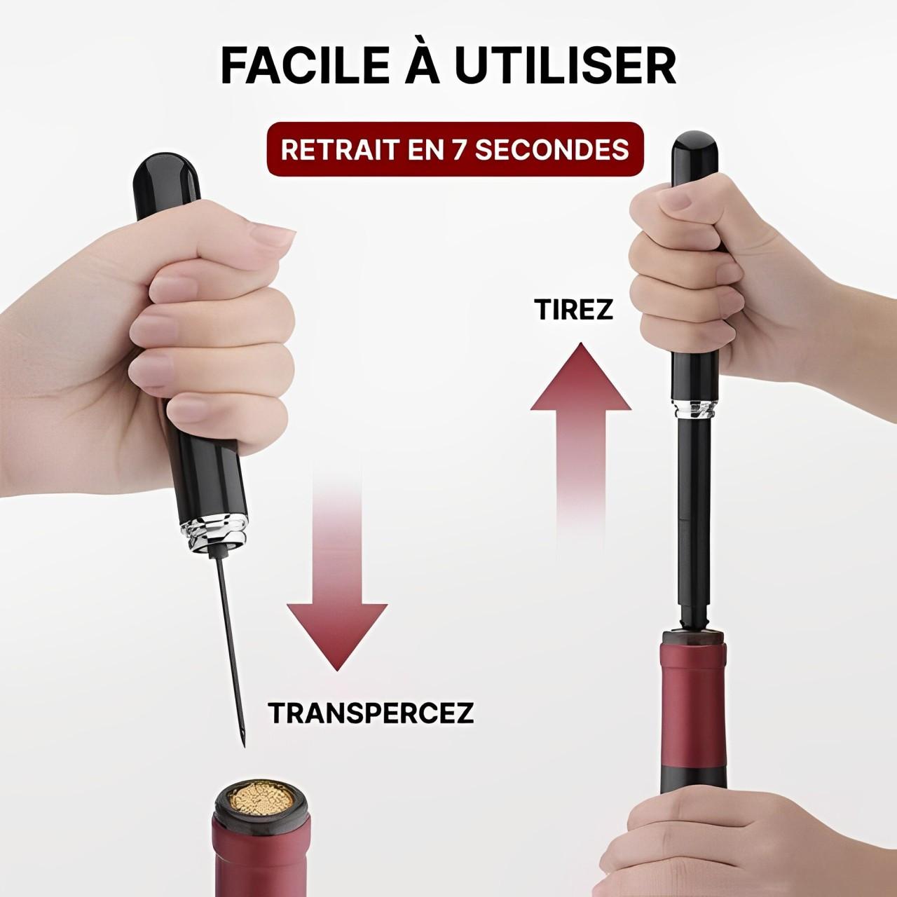 Tirebouchon À Air Comprimé Pression d'Air Ouvre Bouteille à Vide — free download