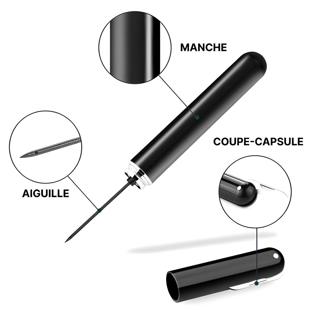 Tirebouchon À Air Comprimé Pression d'Air Ouvre Bouteille à Vide — free download