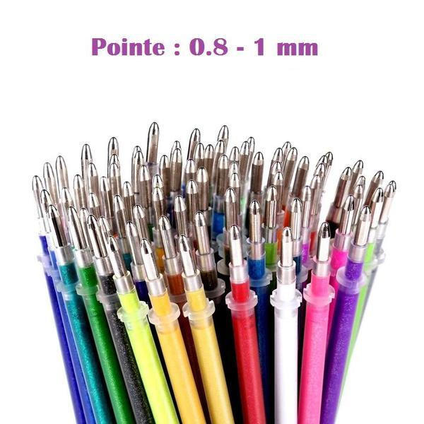 EXERZ 30pcs Stylos à Gel en Couleur dans un Portefeuille en Plastique, stylo  à bille à l'encre fine, comprend des stylos des pailletées, néons,  métalliques et classiques : : Fournitures de bureau