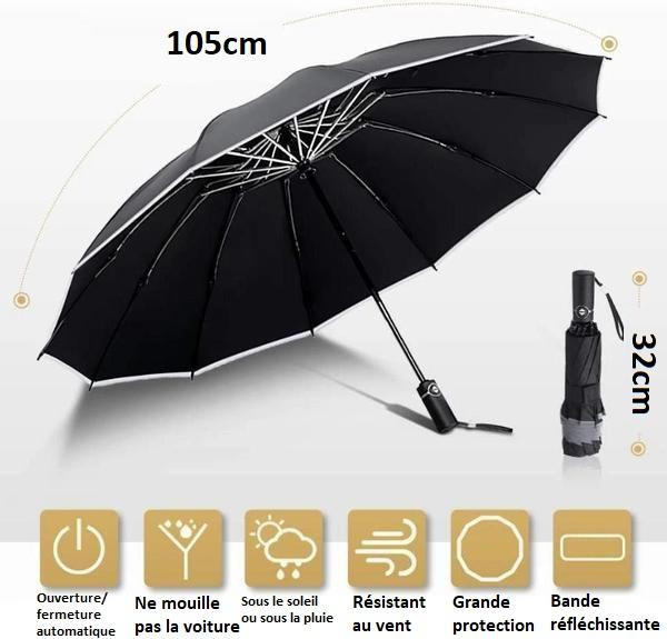 PARAPLUIE,Navy--3 pliage Inverse Protégeant du Vent de Parapluie