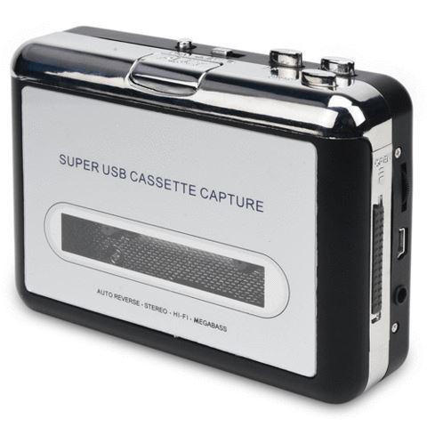 EJ.life lecteur de cassettes USB Lecteur de Cassettes Portable,  Convertisseur de Cassette en MP3 Via Câble USB, video lecteur