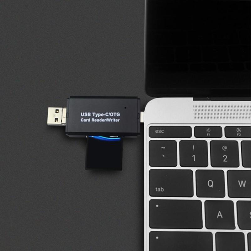 Lecteur de Carte 3-en-1 Micro USB - USB - Type C pour Android