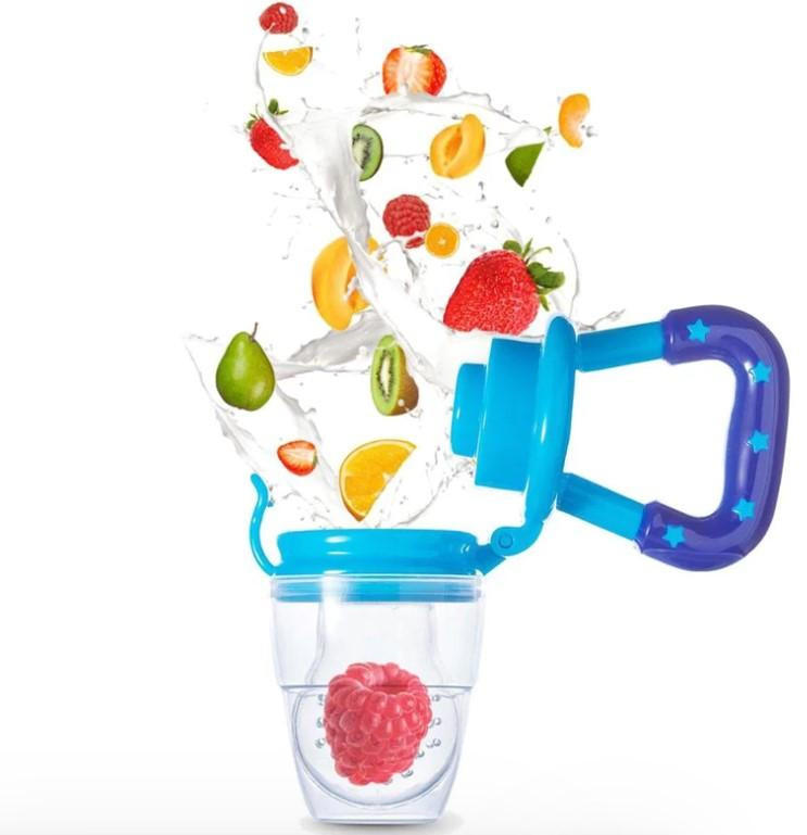 Tetine Grignoteuse Bebe - 1 Grignoteuse Bébé + 3 Tétines [3-24 mois]  Sucette Fruit pour Bebe sans BPA - Tetine Fruits Bebe soulage les Gencives  - Sucette Grignoteuse Bebe 1er Age - Notice, Guide OFFERT