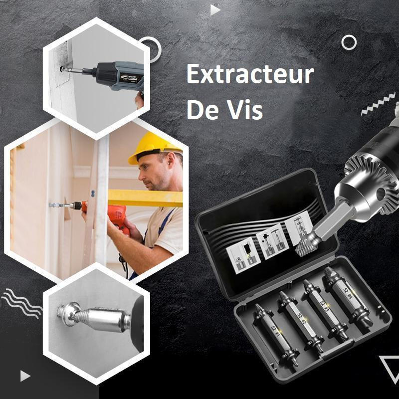 DIYARTS Extracteur de Vis Cassé Extracteur de Vis Multi-éclaté Kit Dureté  en Acier Inoxydable Extracteur de Boulon de Vis Cassé Facile à Décoller  Convient pour Enlever des Vis Endommagées (8pcs) : 