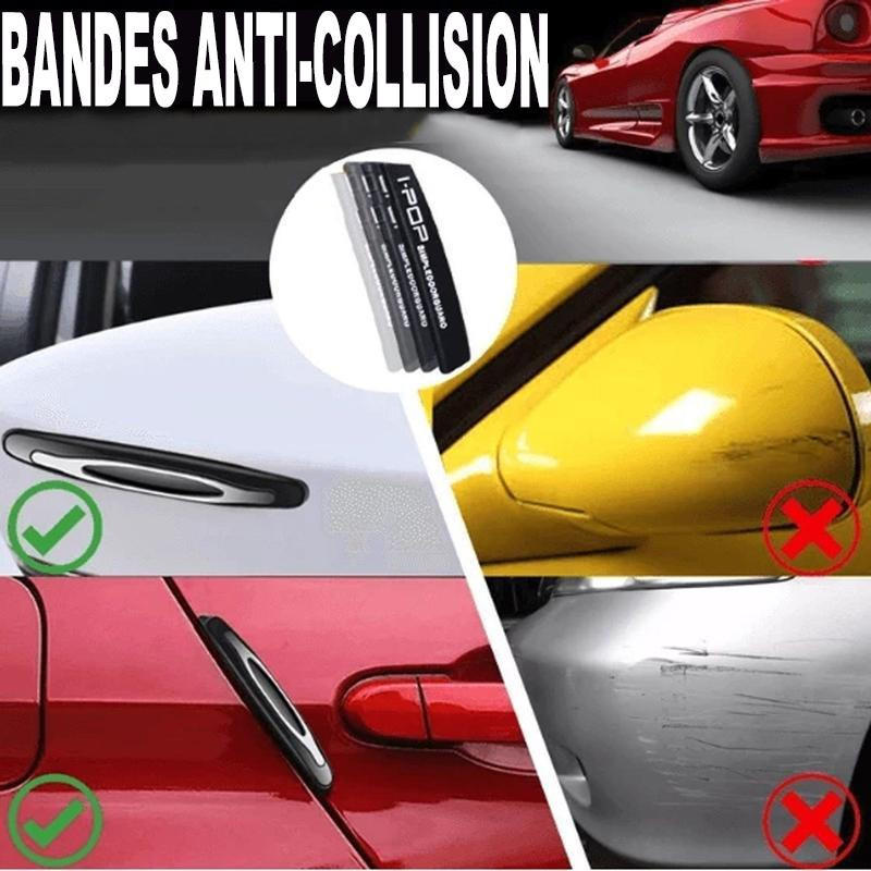 jeseny Lot de 4 bandes de protection universelles pour portières latérales  de voiture, bandes de protection autocollantes (noir) : : Auto