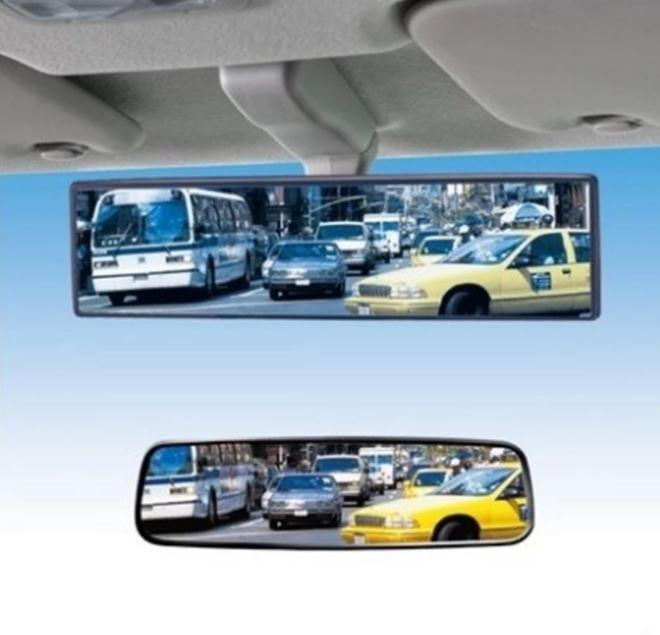 Dioche Rétroviseurs intérieurs de voiture Rétroviseur intérieur grand  écran, verre teinté auto securite Style fibre de carbone
