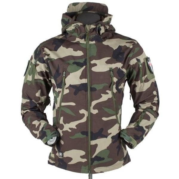 Veste Imperméable Militaire Avec Capuche - Pour Femme et Homme - Camouflage vert L