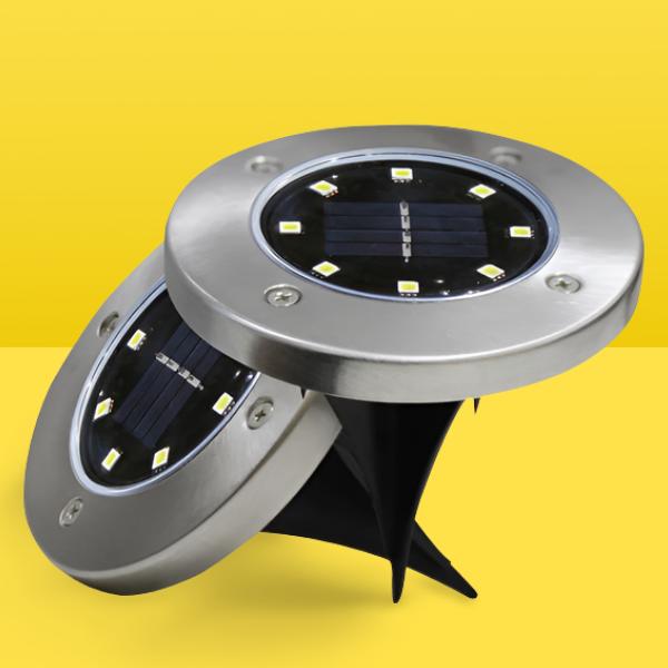 Lampe Solaire LED Extérieure De Qualité Jardin | Eclairage Spot Puissant - Blanc chaud 4 LED