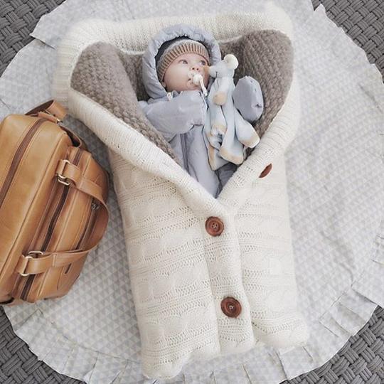 Couverture Pour Bébé - Plaid Polaire Doux et Chaud Pour l'Hiver - Blanc