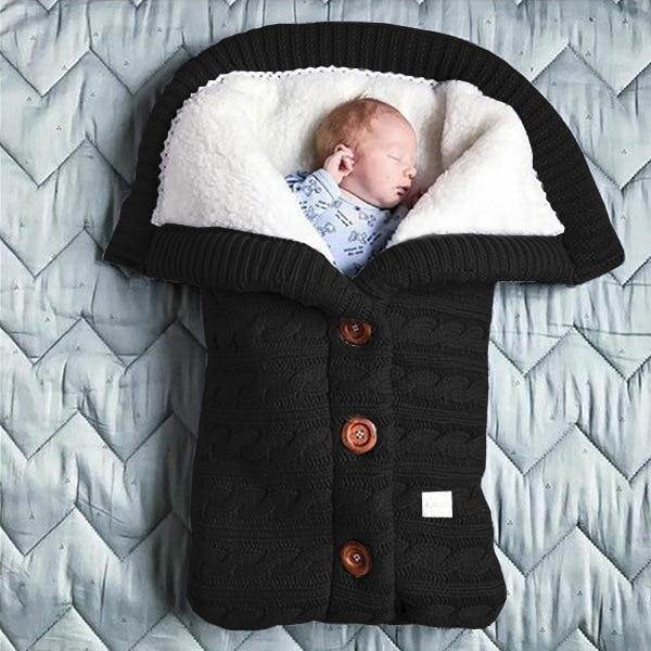 Couverture Pour Bébé - Plaid Polaire Doux et Chaud Pour l'Hiver - Noir