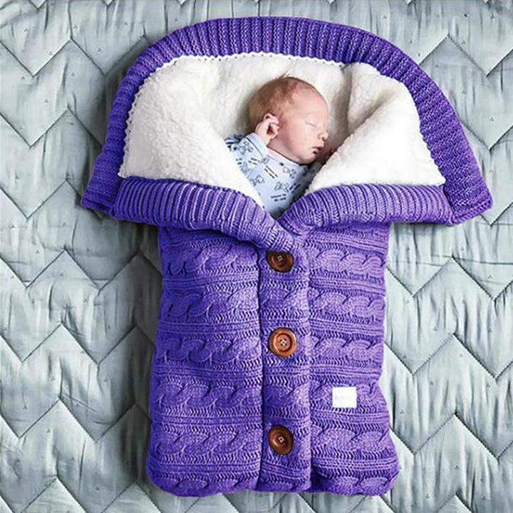Couverture Pour Bébé - Plaid Polaire Doux et Chaud Pour l'Hiver - Violet