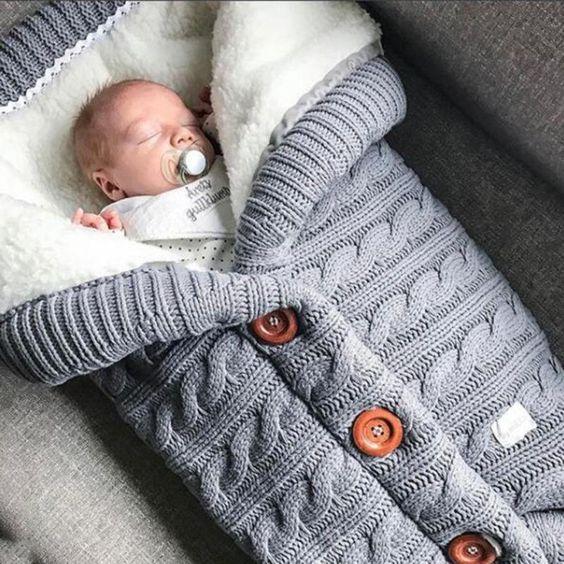Couverture Pour Bébé - Plaid Polaire Doux et Chaud Pour l'Hiver - Gris