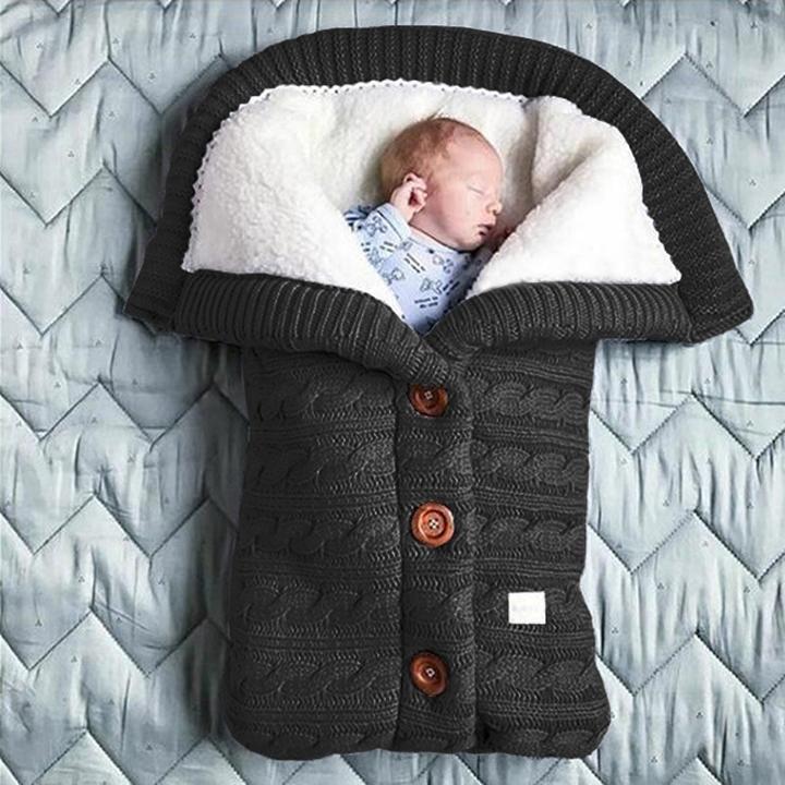 Couverture Pour Bébé - Plaid Polaire Doux et Chaud Pour l'Hiver - Gris foncé
