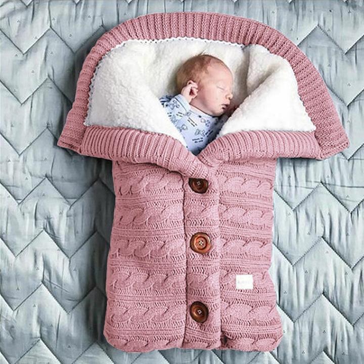 Couverture Pour Bébé - Plaid Polaire Doux et Chaud Pour l'Hiver - Rose
