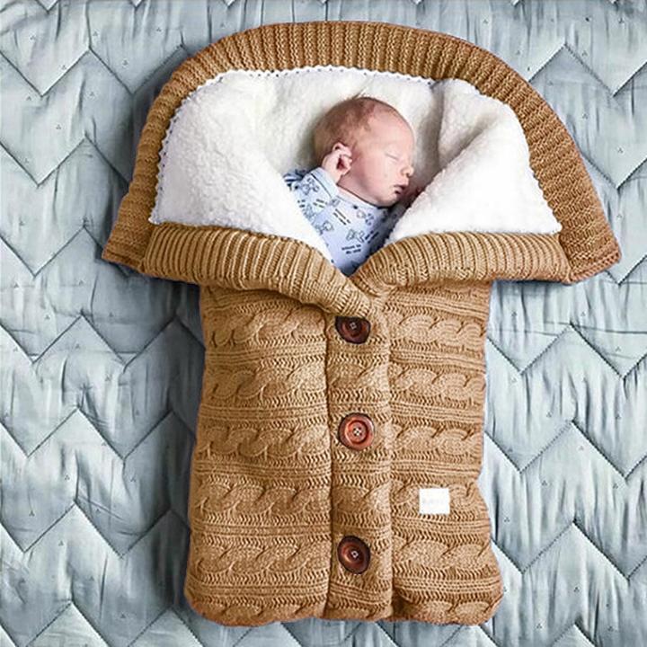 Couverture Pour Bébé - Plaid Polaire Doux et Chaud Pour l'Hiver - Marron