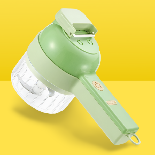 Hachoir Electrique 2-en-1 | Mini Mixeur | Moulinette à Main - Vert