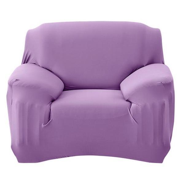 Housse Extensible Pour Canapé - Violet 1 Place 90-140 cm