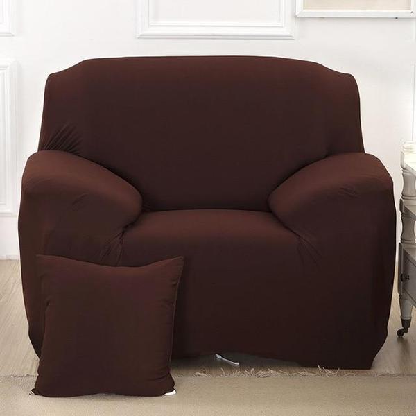Housse Extensible Pour Canapé - Marron 1 Place 90-140 cm