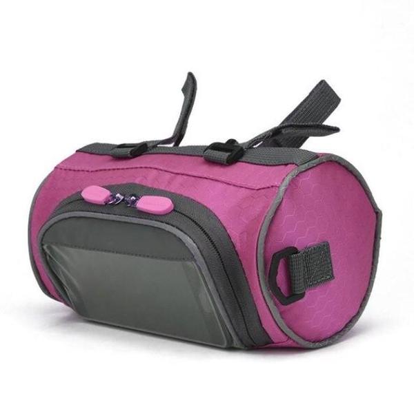Sacoche de Guidon Multifonctionnel à Ecran Tactile Pour Vélo et Moto - Rose