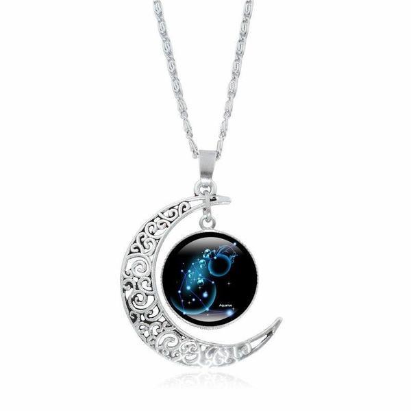Collier croissant de lune - Verseau