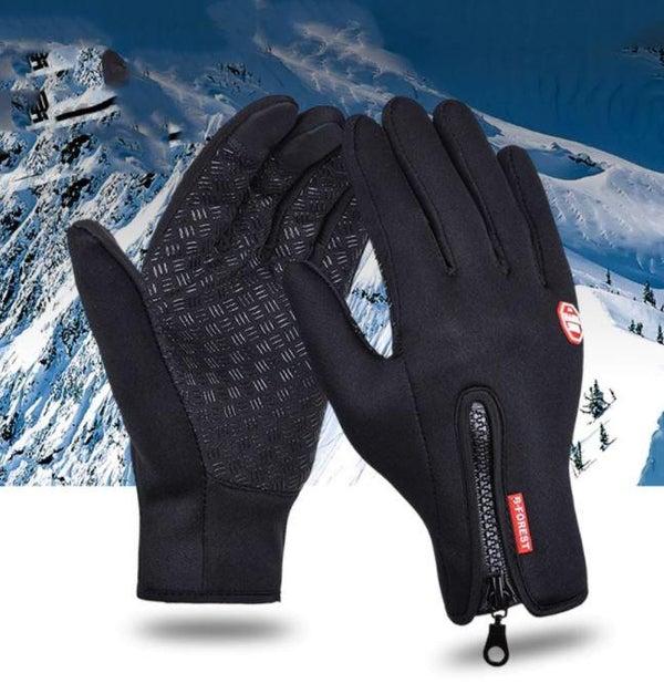 Gants Thermiques Chauffants Anti Froid | Vélo - Tactile | Femme Homme - Noir S