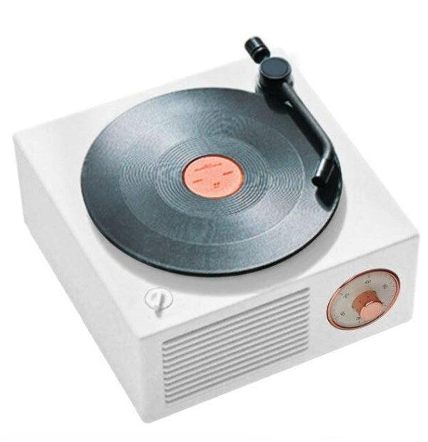 Enceinte Bluetooth Tourne-disque - Vintage | Portable - Rétro - Solde - Blanc