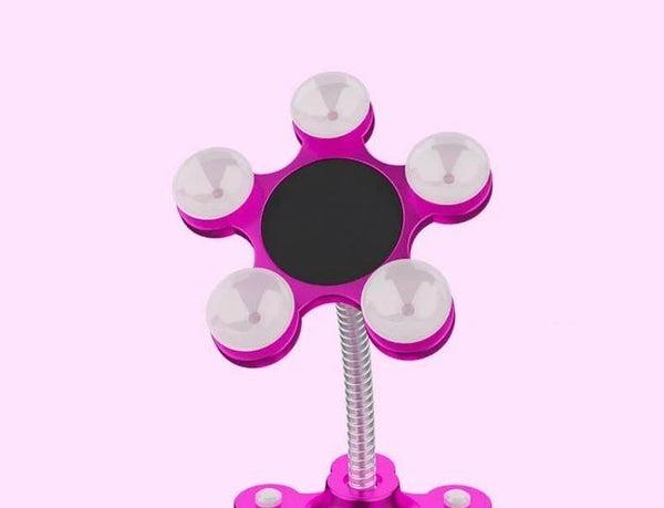 Support De Téléphone Avec Ventouse Double Face - Rose
