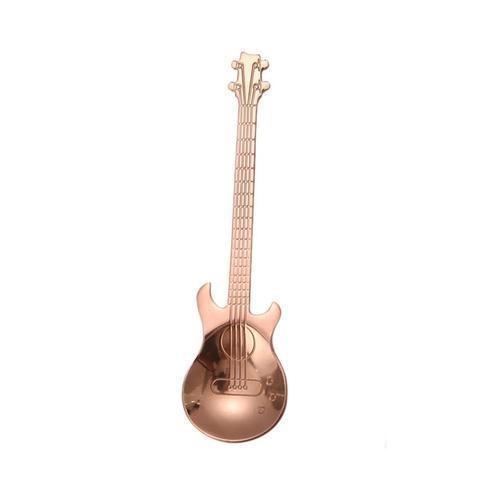 Cuillère à Café Guitare en Acier Inoxydable - Or Rose