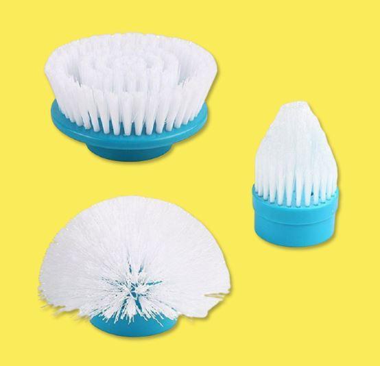 Balai - Brosse Moteur Electrique Sans Fil | Pour Carrelage | Rechargeable - 3 Têtes de remplacement