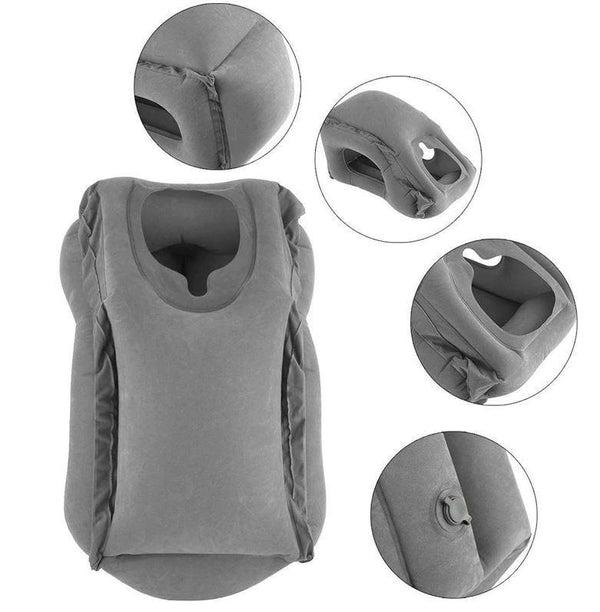 Coussin De Voyage Gonflable - Gris