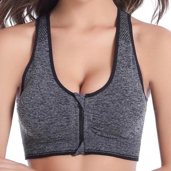 Soutien-gorge de Sport Zippé - Gris M