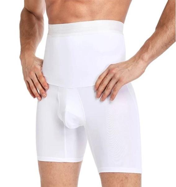 Short De Compression - Amincissant - Ventre Plat Pour Homme | Gaine - Blanc XL