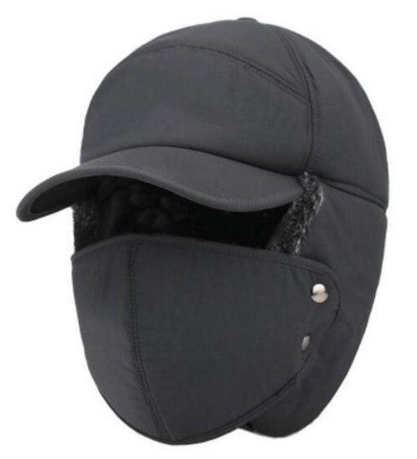 Casquette Polaire Avec Cache-oreilles Pour Homme et Femme - Gris