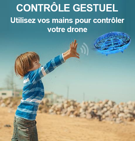 Drone GENERIQUE Mini Drone Enfant Noir Lumineux Télécommandé Induction  Infrarouge