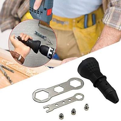 Peggybuy Adaptateur de pistolet à riveter électrique Kit d'outils de  rivetage en fonte d'aluminium Outil à main électrique