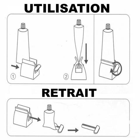 Presse tube de crème anti gaspillage en métal - Krème