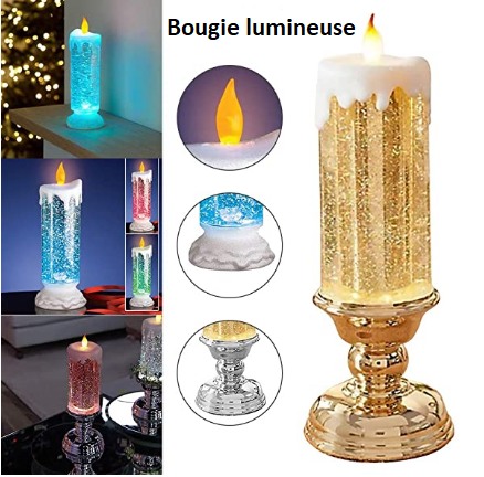 Bougie LED Rechargeable - Décoration De Noël