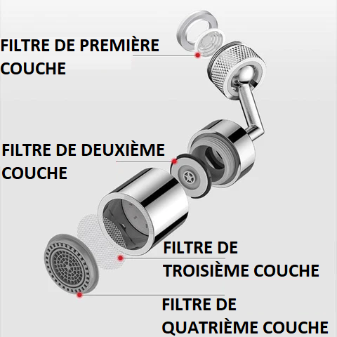 Generic Aérateur de Robinet de 4 filtres anti-éclaboussures d'une