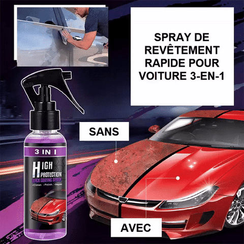 Spray de revêtement rapide pour lavage de voiture, 3 en 1, haute