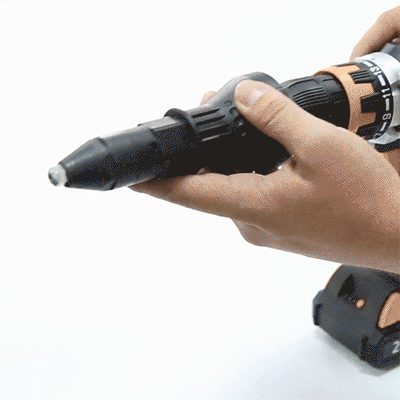 Peggybuy Adaptateur de pistolet à riveter électrique Kit d'outils de  rivetage en fonte d'aluminium Outil à main électrique