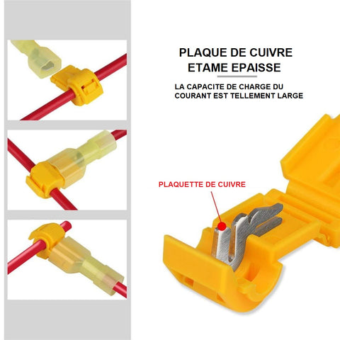 Connecteur de ligne de prise de type CriAJT, connecteur de fil électrique  rapide, câble de verrouillage d'épissure instantanée, connexion facile, pas  de dénudage politiquement