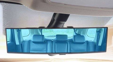 Generic Rétroviseur Intérieur de Voiture 300mm, Anti-éblouissement, Miroir  Bleu Grand Angle à prix pas cher