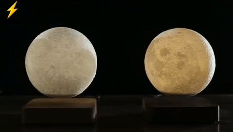 Lampe Lunaire 13,5 cm 3D à Lévitation Magnétique – Mon Enseigne Lumineuse