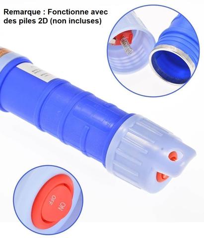 Pompes à piles de siphon de gazole de transfert de liquide de pompe à eau  électrique 58 cm - Bleu