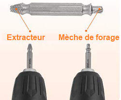 Zuroki Extracteur de Vis Cassée Professionnel, 5pcs Embouts