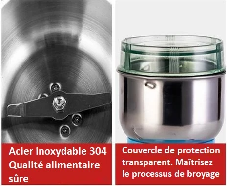 Dripex Broyeur domestique automatique, petit broyeur, machine à café,  phytothérapie chinoise, standard européen