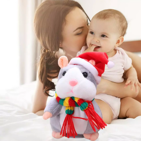 TOYMYTOY Parlant en peluche hamster Répète ce Que tu Dis Jouet électronique  Parlante en Peluche pour Cadeau de Bébé Enfant