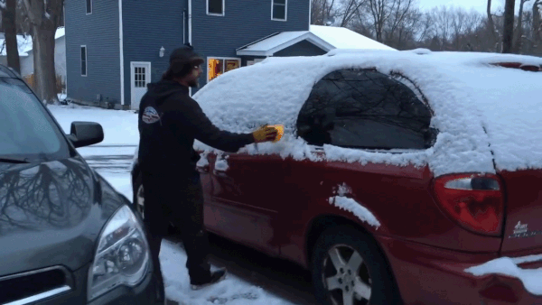 Grattoir à neige / glace rond PREMIUM 360º Entonnoir de voiture